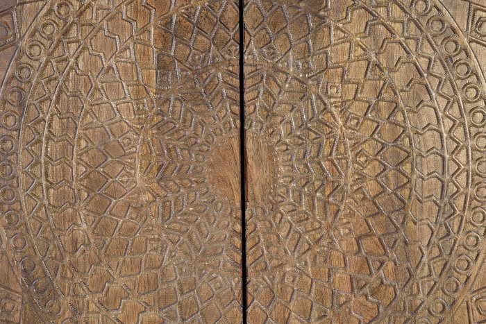 Giner Y Colomer Armario Madera de Mango y Metal Nogal Oscuro 143x100x40 cm